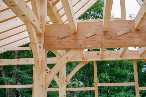 The key beam is douglas fir and the keys are maple