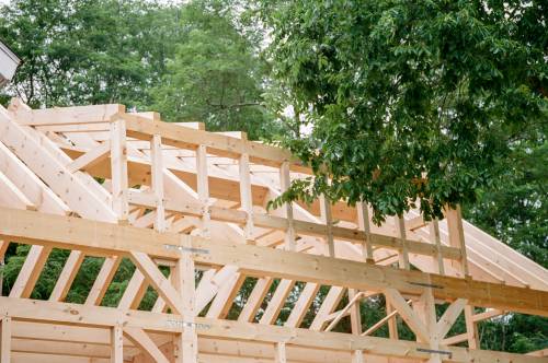 Timber framed transom dormer