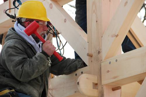 Matt completes the mortise & tenon connection