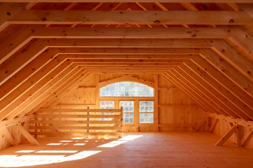 Looking at Bow Top Window & Heavy Timber Stairway