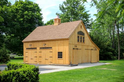 36x32 Carriage Barn with Sliding Barn Doors