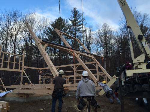 Second bent being raised