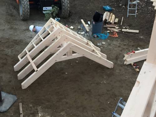 Gable dormer assembled on ground - ready to be craned