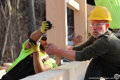 Joel & Matt line up the joinery