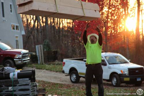 Norm sends up timber rafters