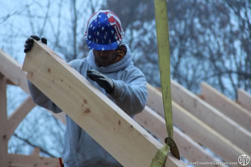 John grabs ahold of a rafter