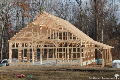 Finished timber frame