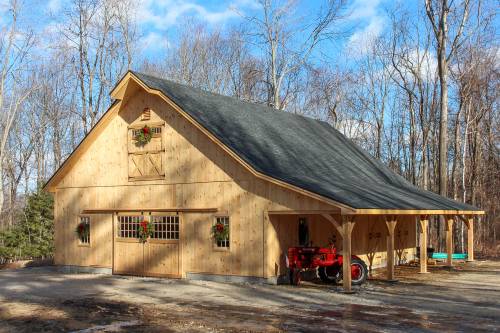 36' x 48' Saratoga Post and Beam Barn (Sutton MA)