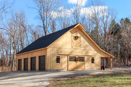 36' x 48' Saratoga Post and Beam Barn (Sutton MA)