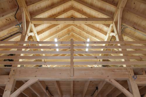 Looking up at the loft