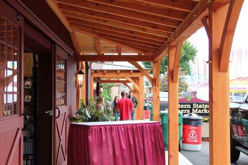 Under the Timber Frame Porch