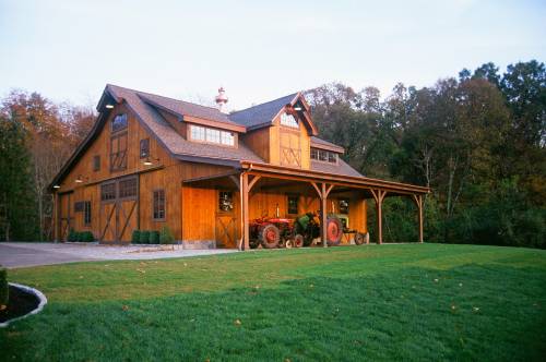 Timber frame porch overhang