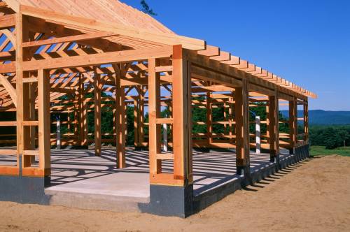 Detail of garage door framing