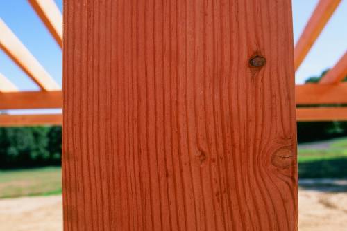 Detail: Douglas Fir post