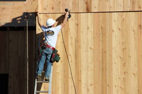 Ev Jr securing the gable