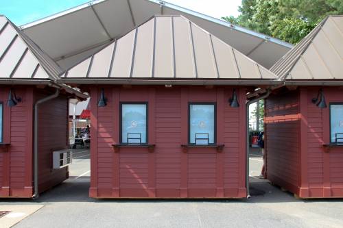 Front view of ticket booth