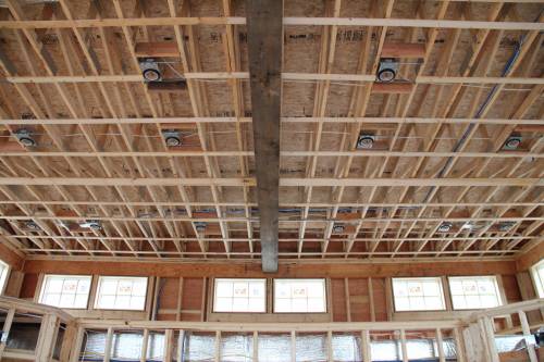 Inside the office - looking up