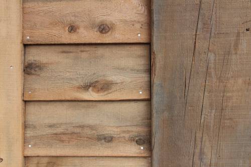 Reclaimed clapboard & barn beam