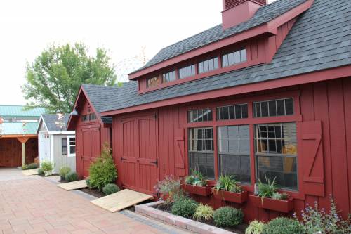 R to L: Grand Victorian; Victorian Carriage House; Classic Garage; Horse Barn