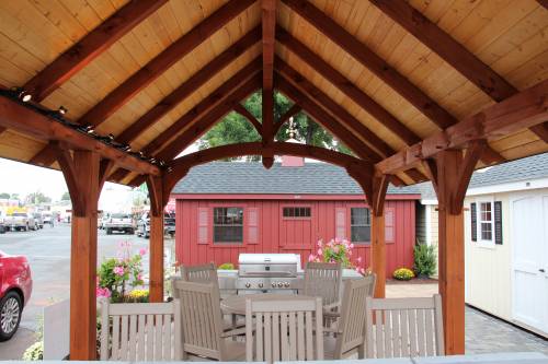 Inside the Timber Frame Pavilion