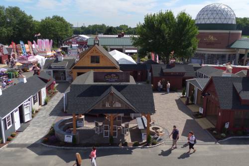 Aerial View of The Barn Yard's 2018 Big E Display