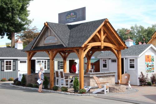 Teton Timber Frame Pavilion with Reverse Gable Dormer