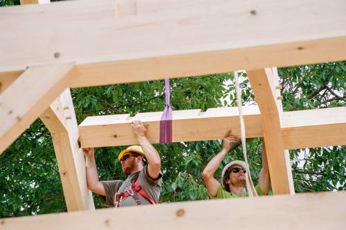 Working on the dormer