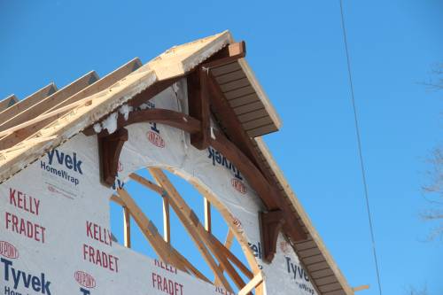 Timber framed gable