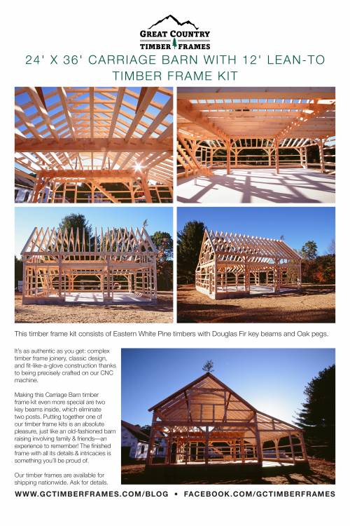 Carriage Barn timber frame kit poster