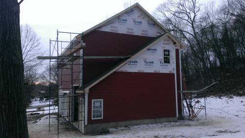 Working on siding...