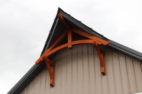 Close Up: Timber Frame Gable Peak