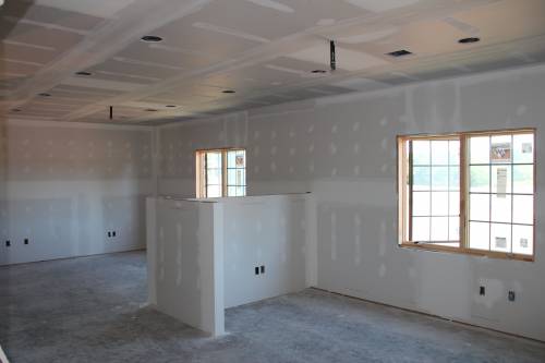 Office space getting drywall