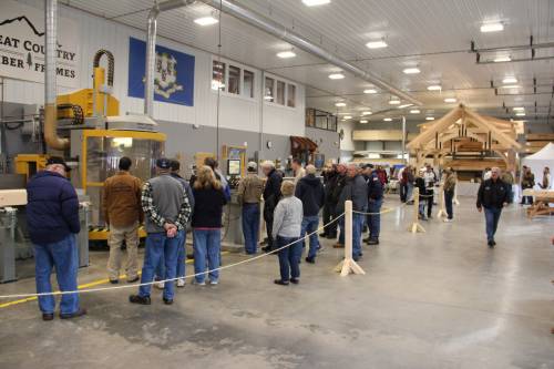 Visitors checking out the CNC machine