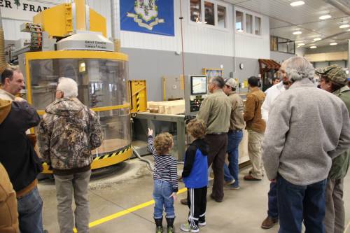 Kids watching the CNC machine & trying to decide which tool was their favorite