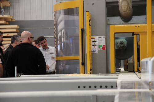 Chris explains as the CNC cuts the timber