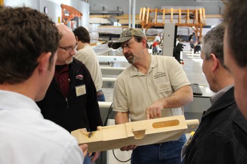Norm shows off the finished timber