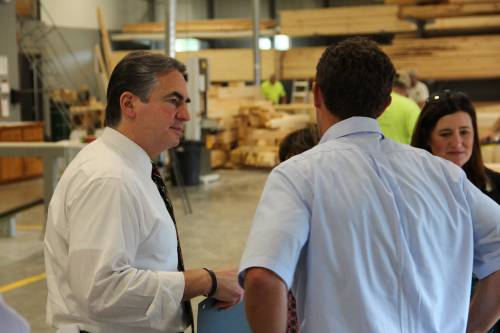 Mayor Sarno talking with Chris Skinner