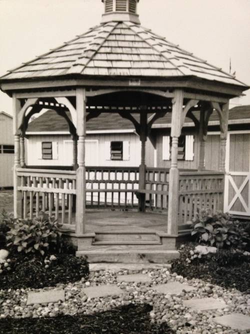 Classic wooden gazebo