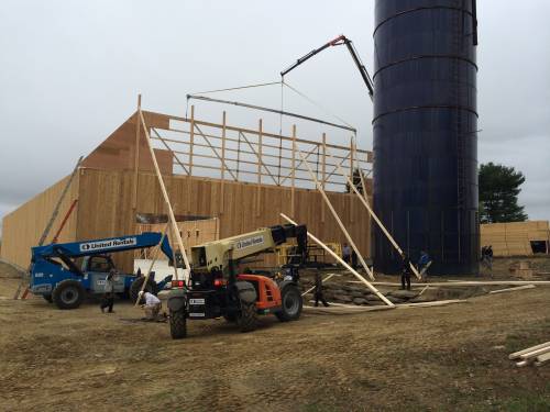 First gable in place