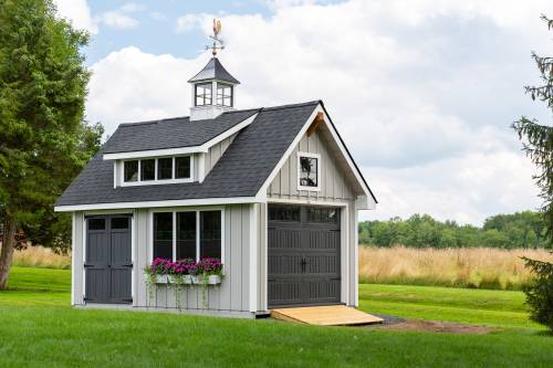 12' x 18' Modern Farmhouse Grand Victorian Garage, Somers, CT