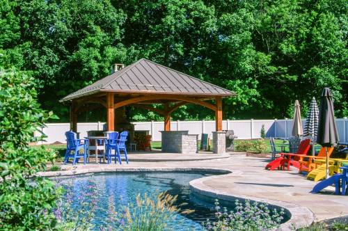 20' x 20' Jackson Timber Frame Pavilion, Canton, CT