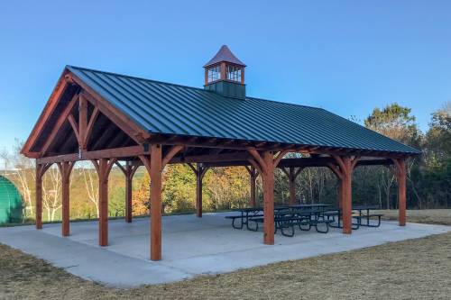 30' x 40' Bitterroot Timber Frame Pavilion, Montville, NJ