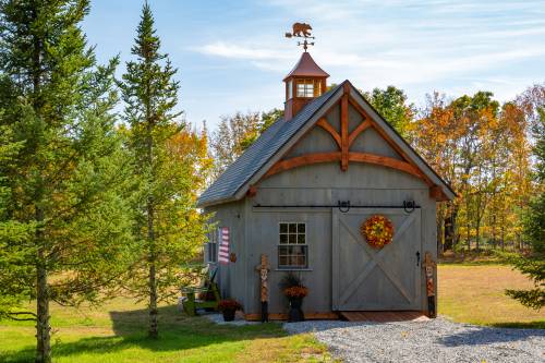 14' x 22' Gallatin Post & Beam Shed, West Granby, CT