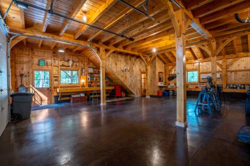 2-Bay Barn Garage Interior | Lenox Carriage Barn