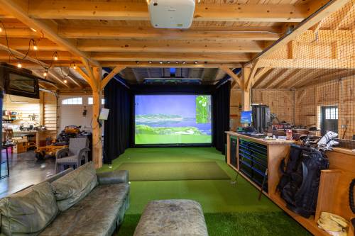 Golf Simulator • Seating Area • Carriage Barn 