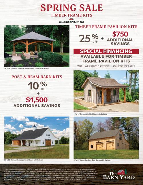 Spring Sale | Timber Frame Kits 2025