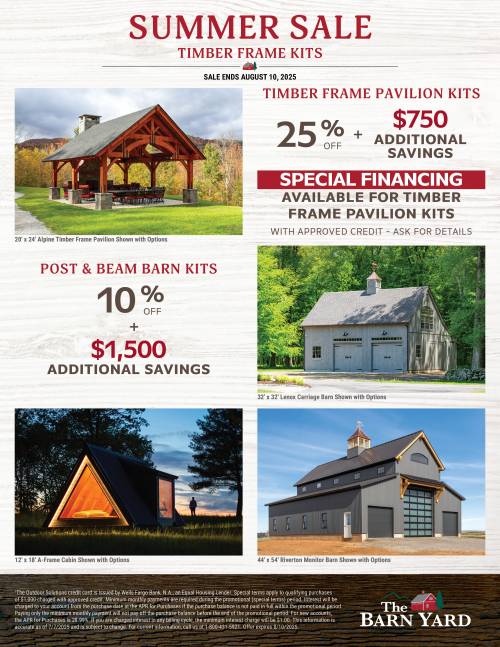 Summer Sale Flyer - Timber Frame Kits