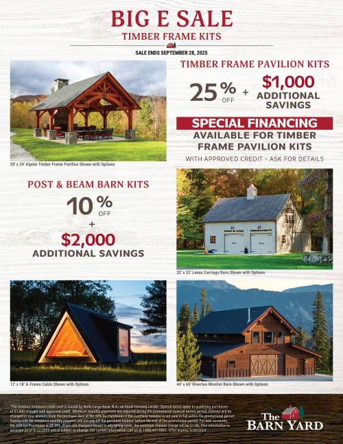 Big E Sale | Timber Frame Kits