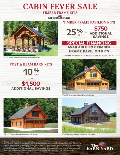 Cabin Fever Timber Frame Kit Sale