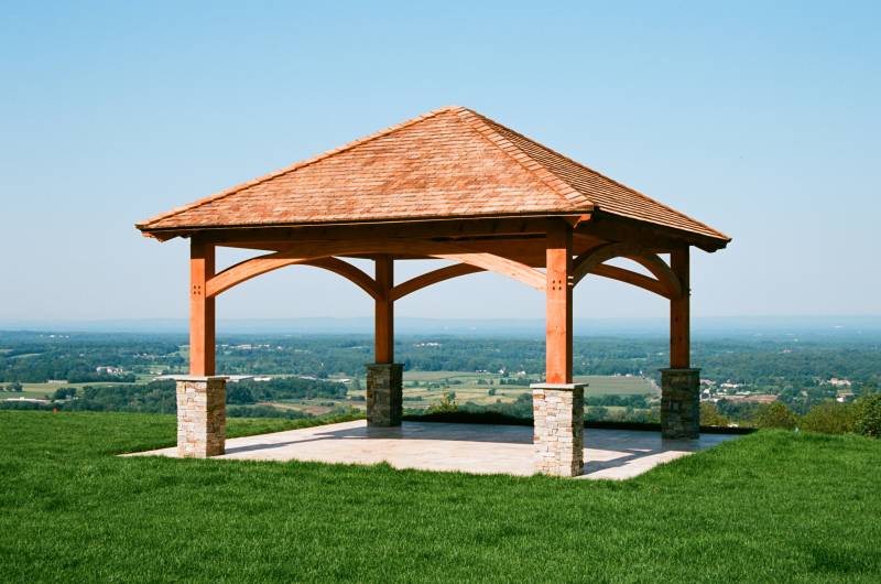 18' x 18' Jackson Timber Frame Pavilion (Ellington CT)